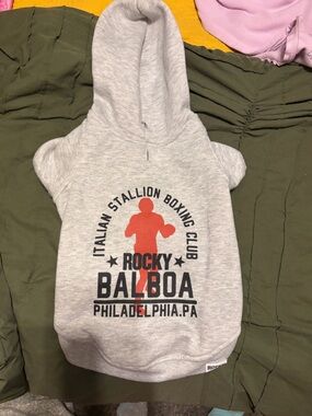 DOG Rocky Balboa Hoodie- Size M Small/Medium Breeds  - ** Bundle 5/$15